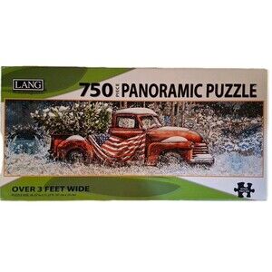 Lang 2016 Flag Truck 750 Pc Panoramic Jigsaw Puzzle -Tim Coffey 3 Ft Wide